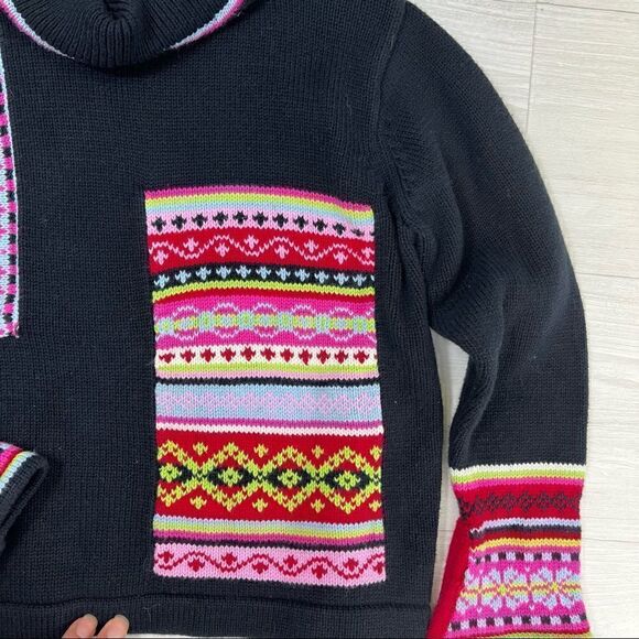 Hanna Andersson Color Block Knit Turtle neck Sweater - Picture 4 of 5